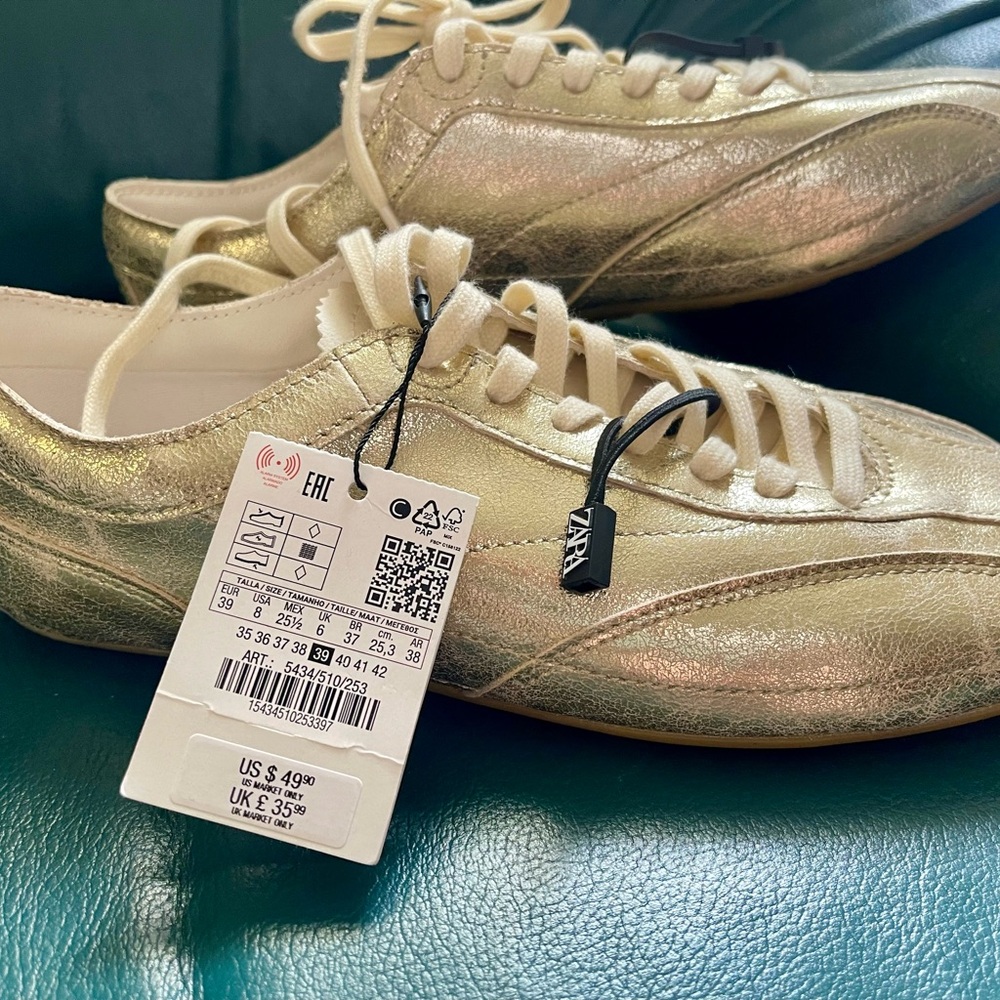 Zara Gold Women's Sneakers
